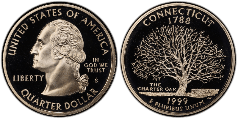 1999 (S) Proof Connecticut State Quarter