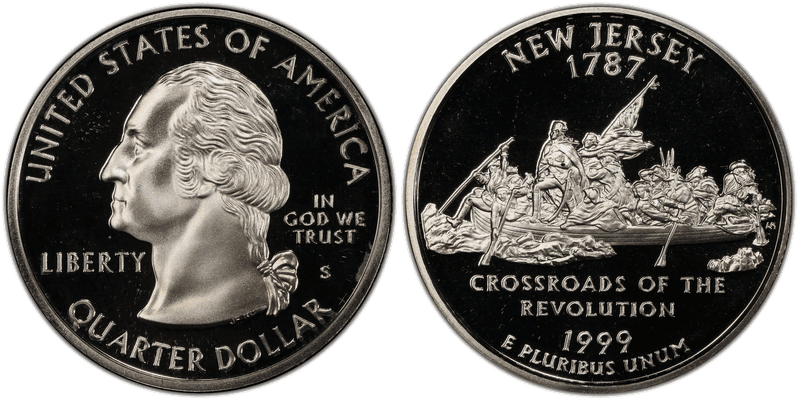 1999 (S) Proof New Jersey Silver State Quarter