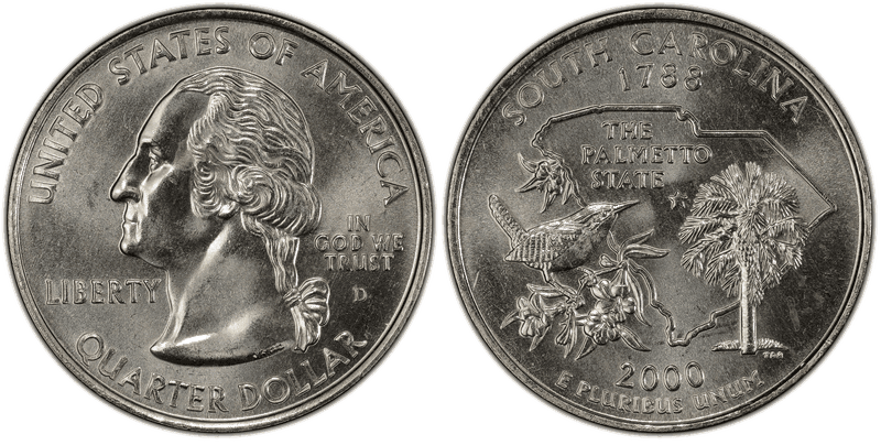 2000 (D) South Carolina State Quarter