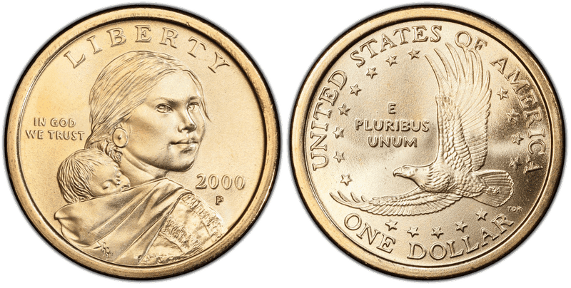 2000 (P) Sacagawea Dollar - Wounded Eagle