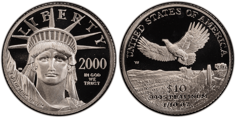 2000 (W) Proof American Eagle Ten Dollar Platinum