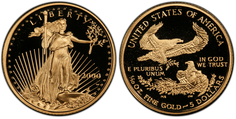 2000 (W) Proof American Eagle Five Dollar Gold
