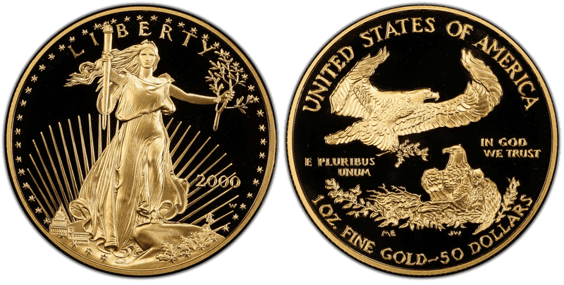 2000 (W) Proof American Eagle Fifty Dollar Gold