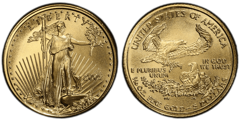 2001 American Eagle Five Dollar Gold