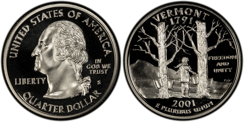 2001 (S) Proof Vermont State Quarter