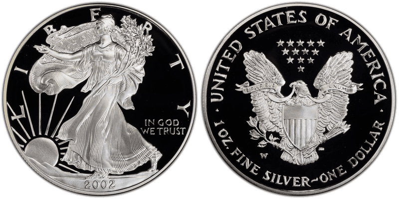 2002 (W) Proof American Silver Eagle