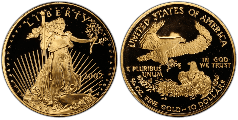 2002 (W) Proof American Eagle Ten Dollar Gold