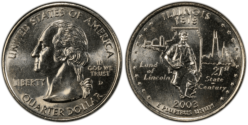 2003 (D) Illinois State Quarter