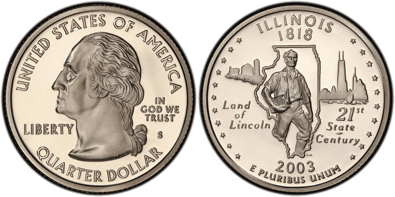 2003 (S) Proof Illinois State Quarter