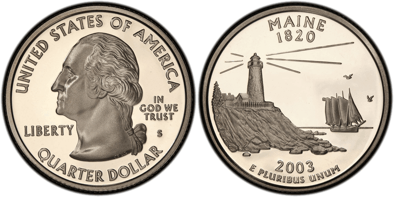 2003 (S) Proof Maine State Quarter