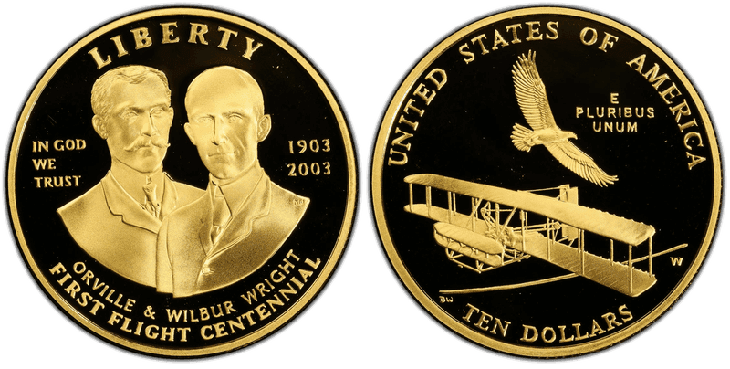 2003 (W) Proof First Flight Centennial Commemorative Ten Dollar Gold