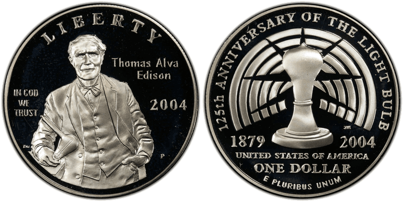 2004 (P) Proof Edison Dollar