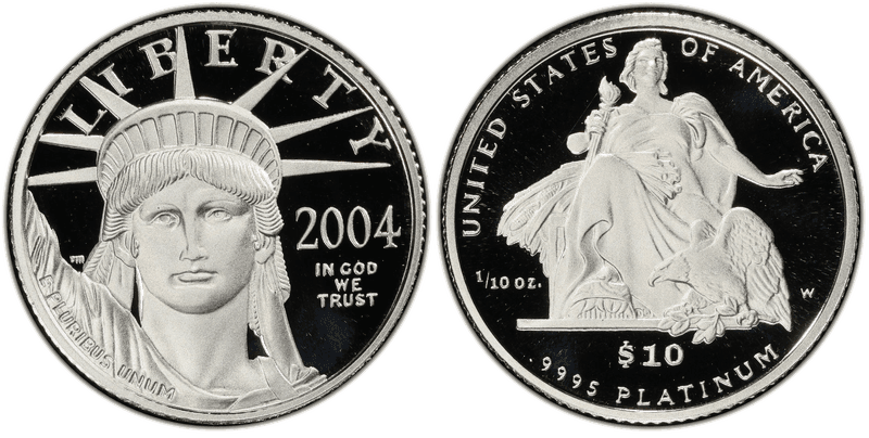 2004 (W) Proof American Eagle Ten Dollar Platinum