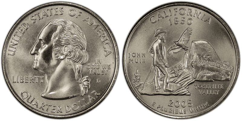 2005 (D) California Satin Finish State Quarter