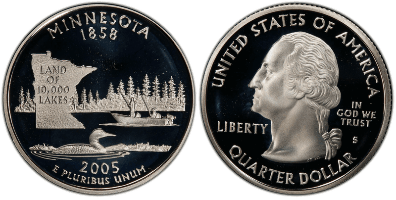 2005 (S) Proof Minnesota Silver State Quarter