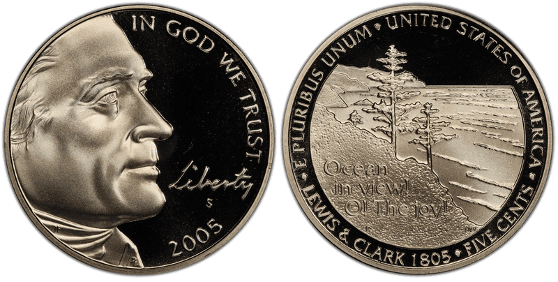 2005 (S) Proof Jefferson Nickel - Ocean in View