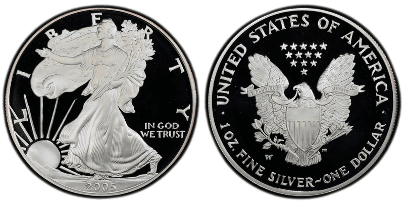 2005 (W) Proof American Silver Eagle