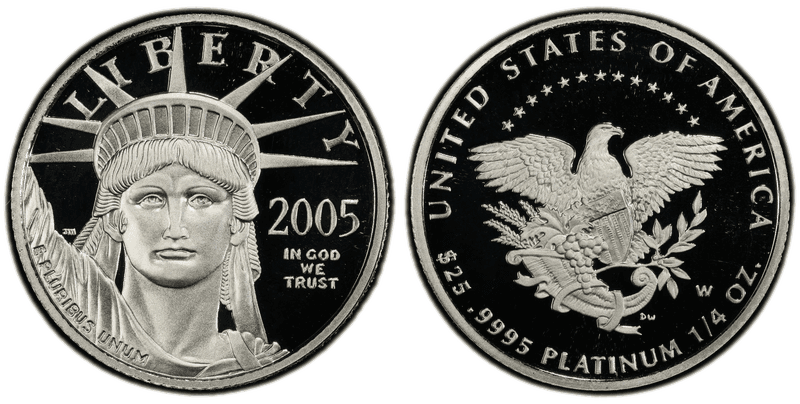 2005 (W) Proof American Eagle Twenty Five Dollar Platinum