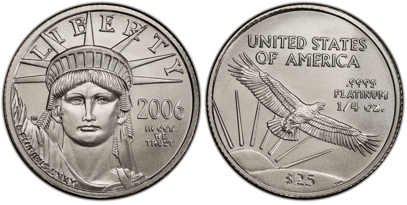 2006 American Eagle Twenty Five Dollar Platinum