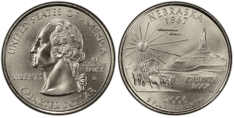 2006 (D) Nebraska Satin Finish State Quarter