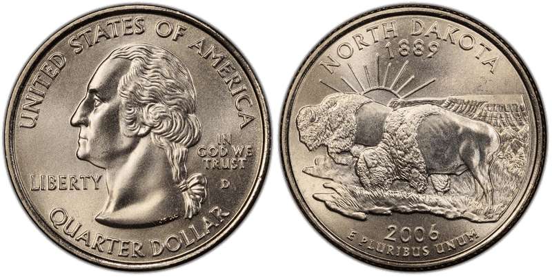 2006 (D) North Dakota Satin Finish State Quarter