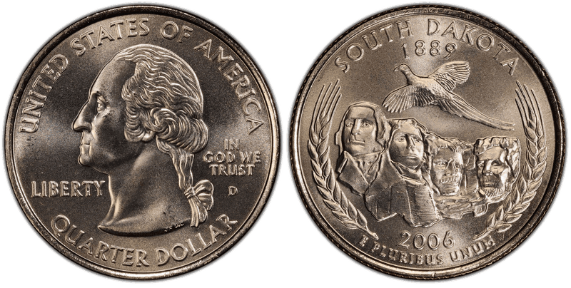 2006 (D) South Dakota Satin Finish State Quarter