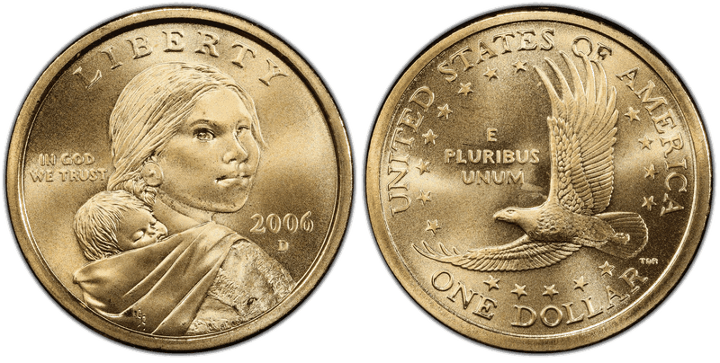 2006 (D) Satin Finish Sacagawea Dollar