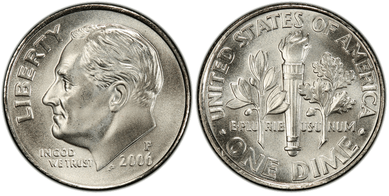2006 (P) Satin Finish Roosevelt Dime