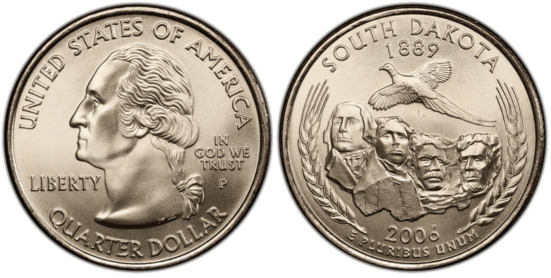 2006 (P) South Dakota Satin Finish State Quarter