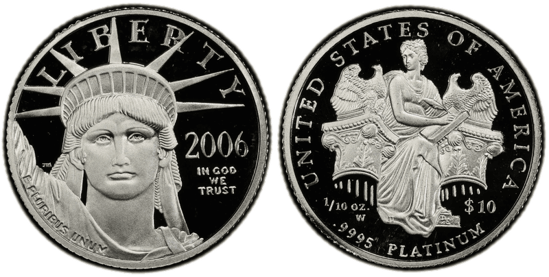 2006 (W) Proof American Eagle Ten Dollar Platinum