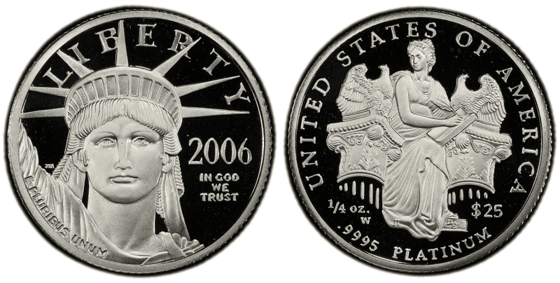 2006 (W) Proof American Eagle Twenty Five Dollar Platinum