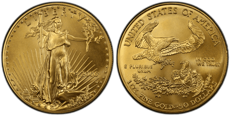 2006 (W) Burnished American Eagle Fifty Dollar Gold