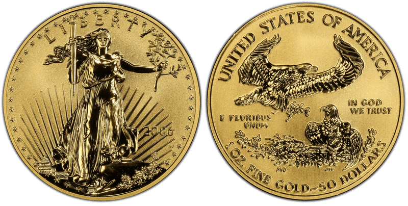 2006 (W) Reverse Proof American Eagle Fifty Dollar Gold