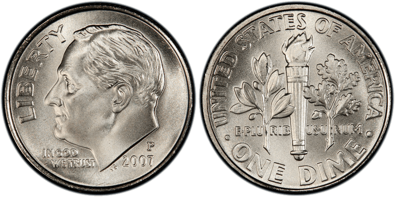 2007 (P) Satin Finish Roosevelt Dime