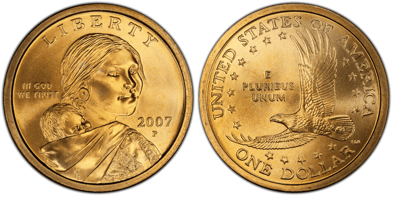 2007 (P) Satin Finish Sacagawea Dollar