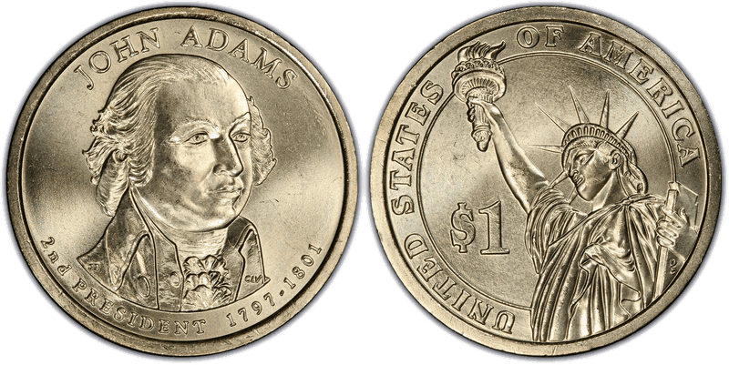2007 (P) Presidential Dollar - John Adams, Position A