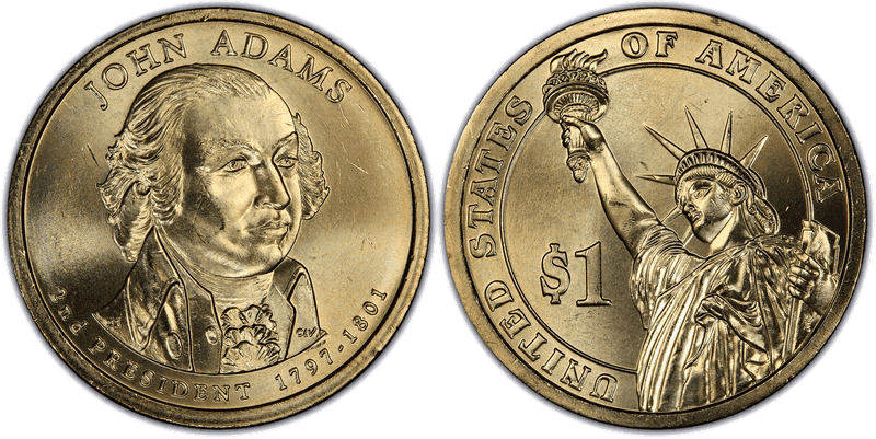 2007 (P) Presidential Dollar - John Adams, Position B