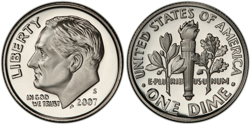 2007 (S) Proof Roosevelt Dime