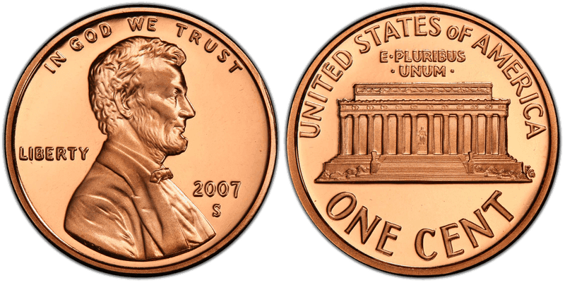 2007 (S) Proof Lincoln Memorial Cent