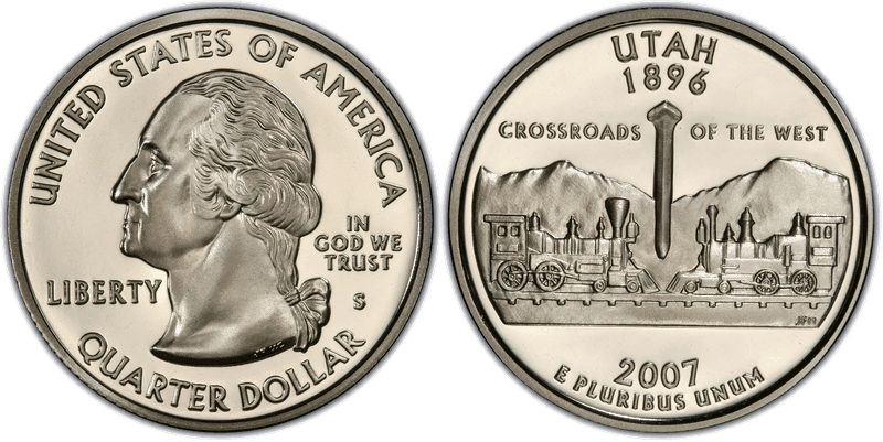 2007 (S) Proof Utah State Quarter