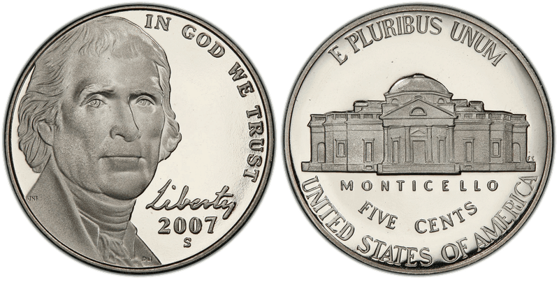 2007 (S) Proof Jefferson Nickel