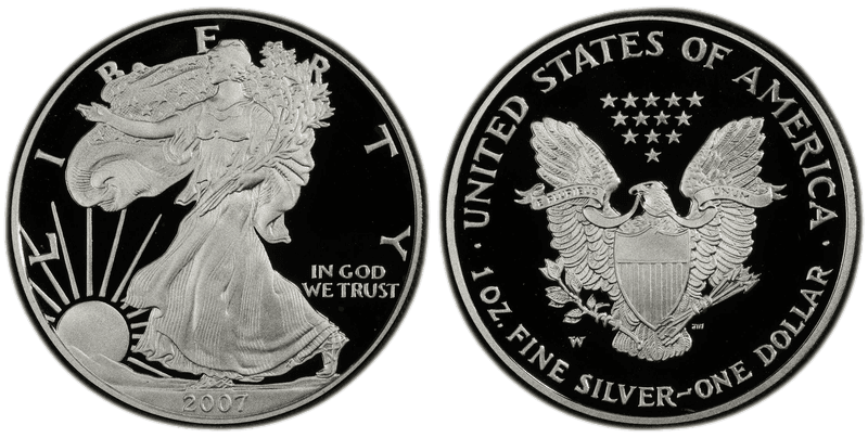2007 (W) Proof American Silver Eagle