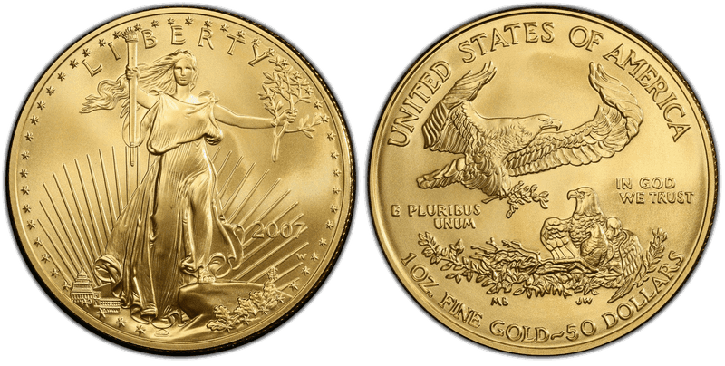 2007 (W) Burnished American Eagle Fifty Dollar Gold