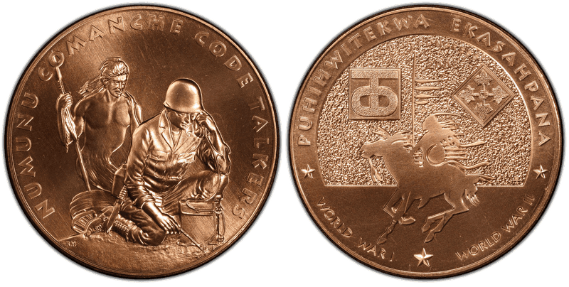2008 Medal Numunu Comanche Code Talkers Bronze 38mm