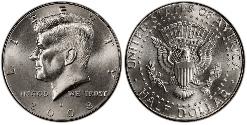 2008 (D) Satin Finish Kennedy Half Dollar
