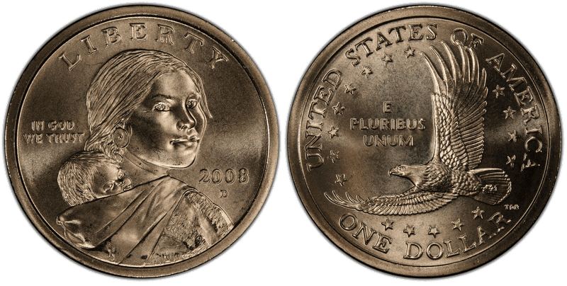 2008 (D) Satin Finish Sacagawea Dollar