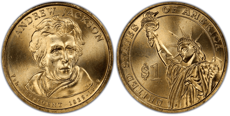 2008 (D) Presidential Dollar - Andrew Jackson, Position B