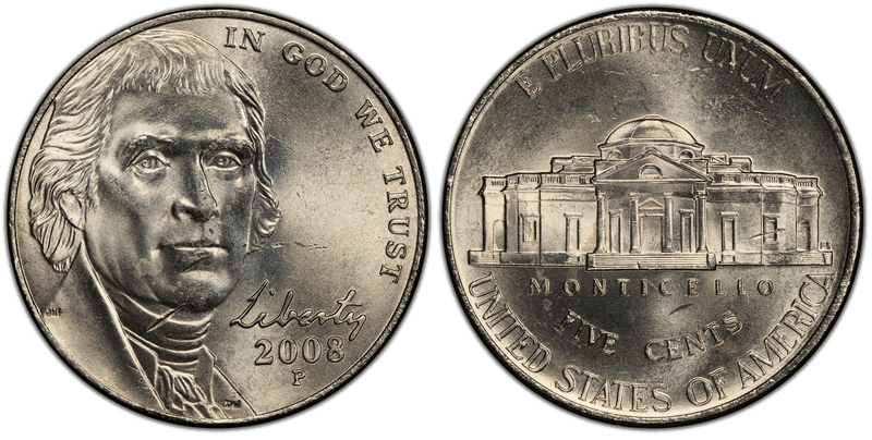 2008 (P) Jefferson Nickel