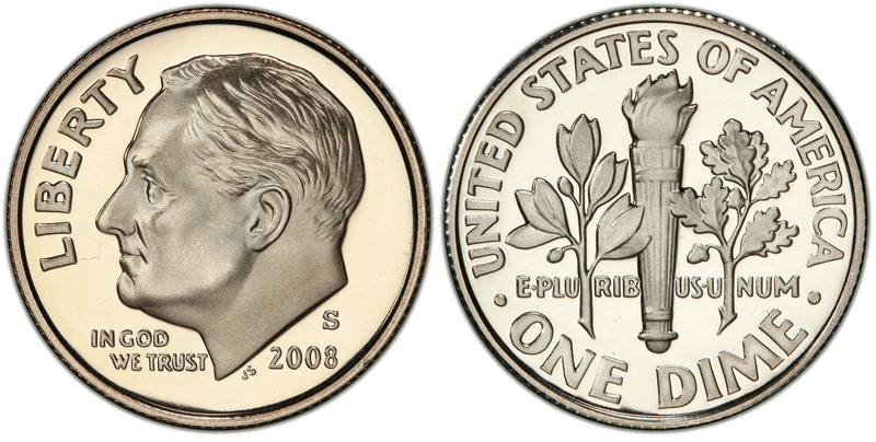 2008 (S) Proof Roosevelt Dime