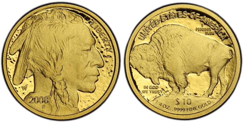 2008 (W) Proof American Buffalo .9999 Fine Gold Ten Dollar